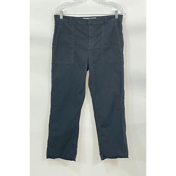 FRANK & EILEEN 10 Blackstone Utility Pants Cotton Twill Crop Pants Washed Black - Picture 6 of 8